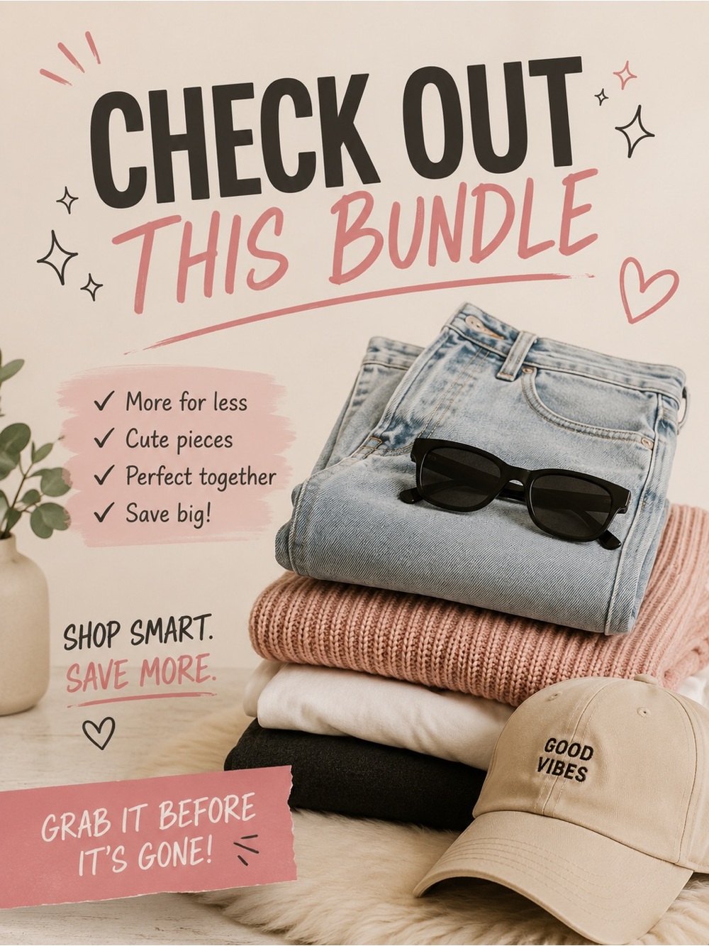Bundle deal! 5 items for $25